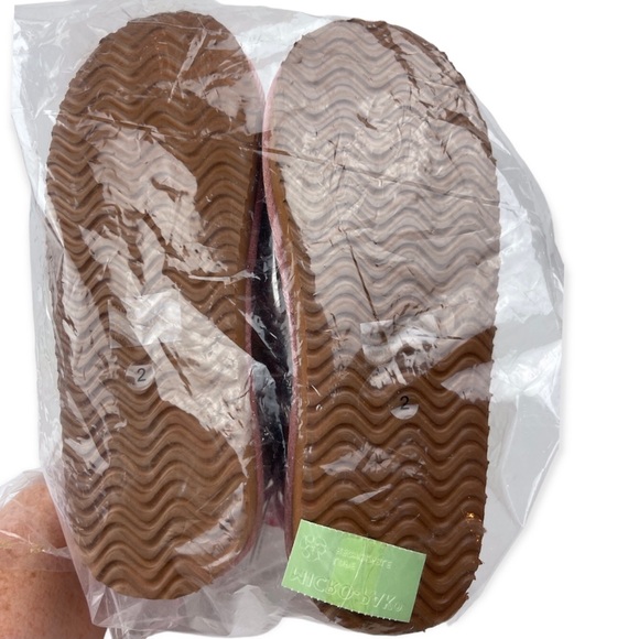 JOSMO Ankle Winter Booties Pink Tan Bow Back Iridescent Faux Leather Fur Lining - Picture 5 of 6